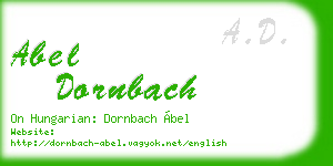 abel dornbach business card