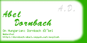 abel dornbach business card